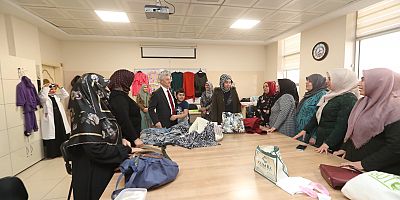 BAŞKAN TAHMAZOĞLU, KURSİYERLERLE BİR ARAYA GELDİ