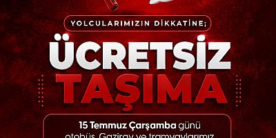 -BÜYÜKŞEHİR’İN TOPLU TAŞIMA ARAÇLARI 15 TEMMUZ’DA GAZİANTEP KART İLE GÜN BOYU ÜCRETSİZ ULAŞIM HİZMETİ VERECEK