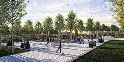 KUZEYŞEHİR'DE TÜRKİYE'NİN EN BÜYÜK MİLLET BAHÇELERİNDEN BİRİ YAPILIYOR